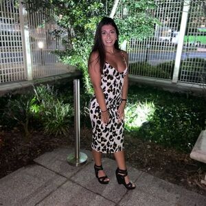 Leopard Print Midi Dress